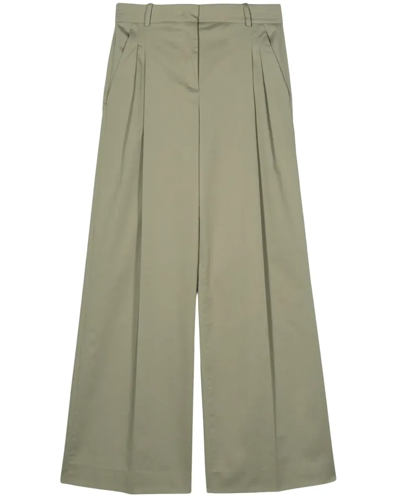 Kiton Weite Popeline-Hose - Grün Grün