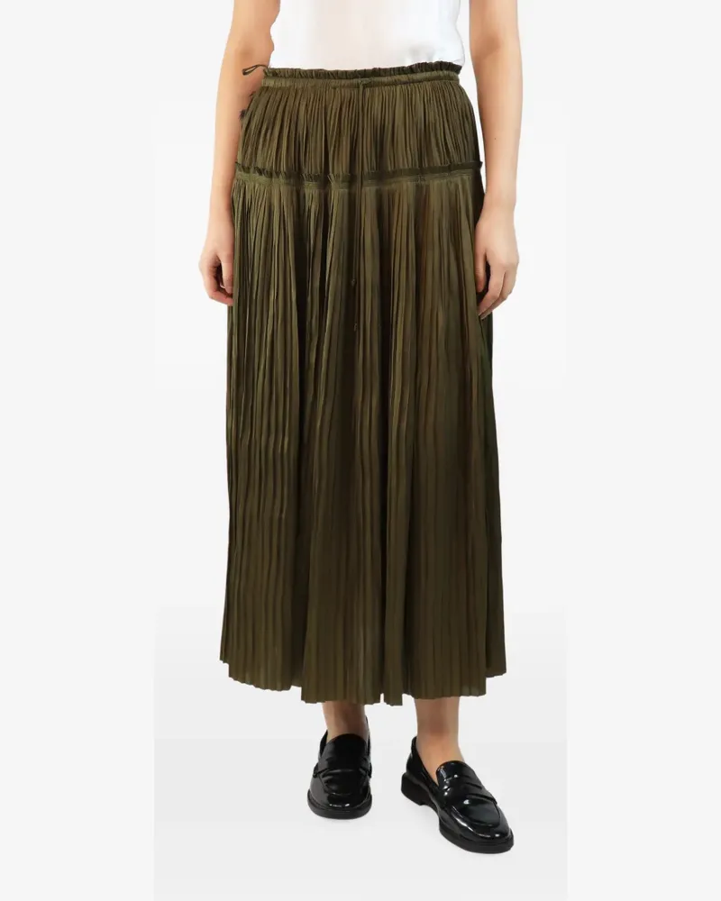 Ulla Johnson pleated satin skirt - Grün Grün