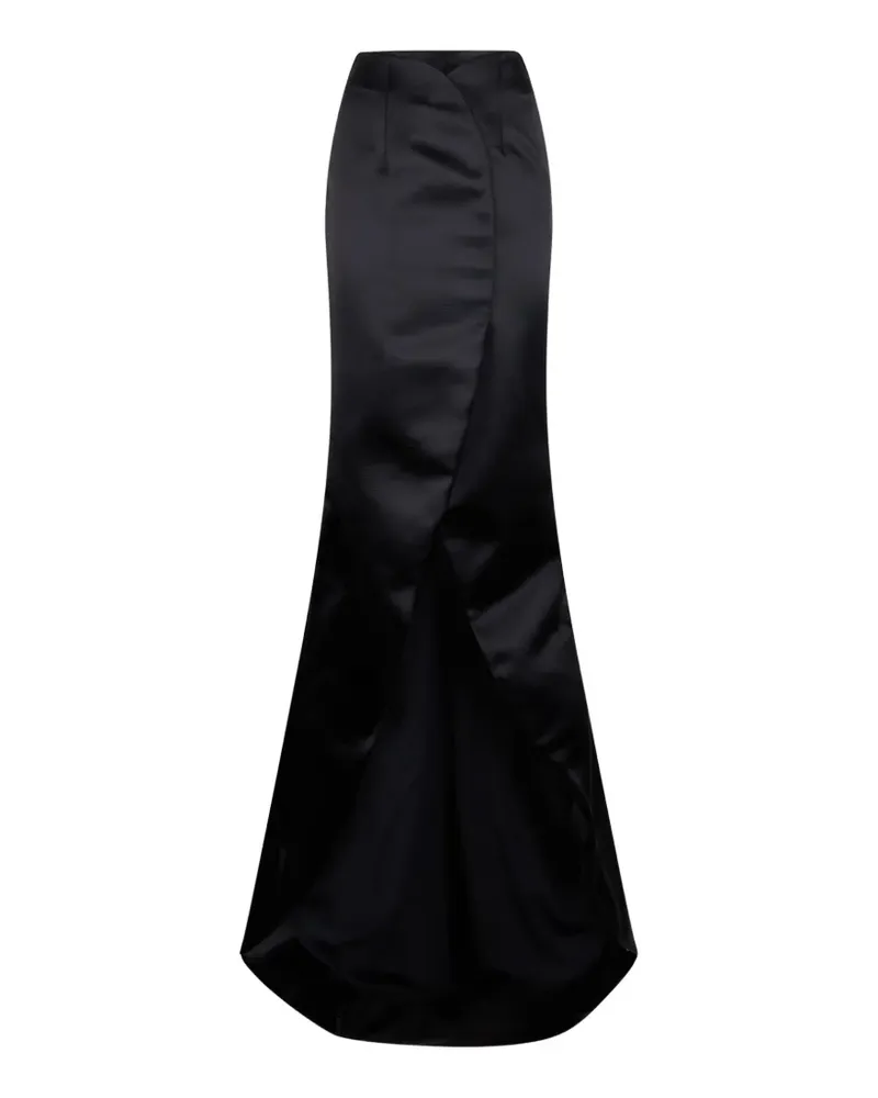Moschino Ausgestellter Rock mit Satin-Finish - Schwarz Schwarz