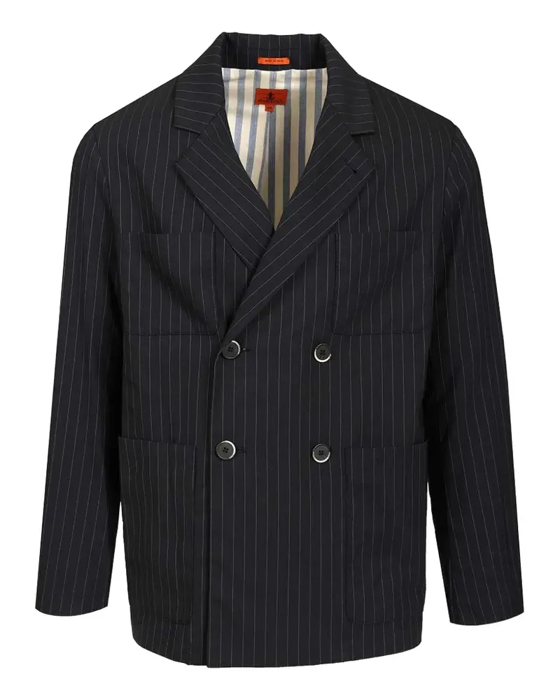 BARENA double-breasted pinstripe jacket - Schwarz Schwarz