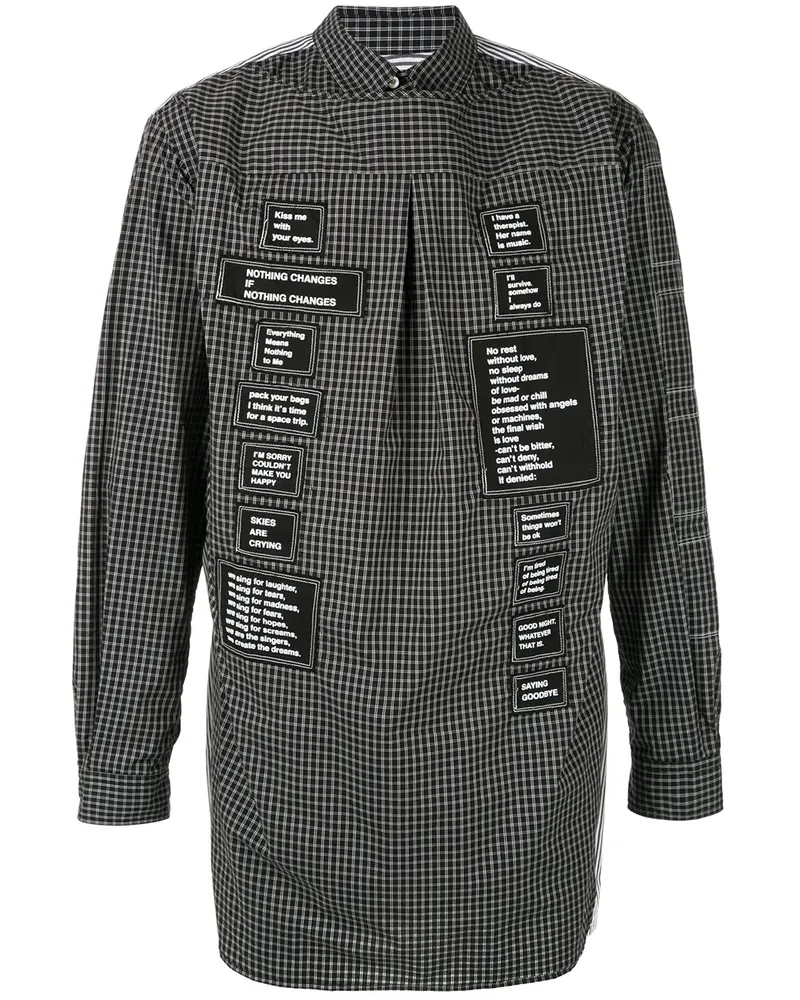 TheSoloIst Hemd im Deconstructed-Look - Schwarz Schwarz