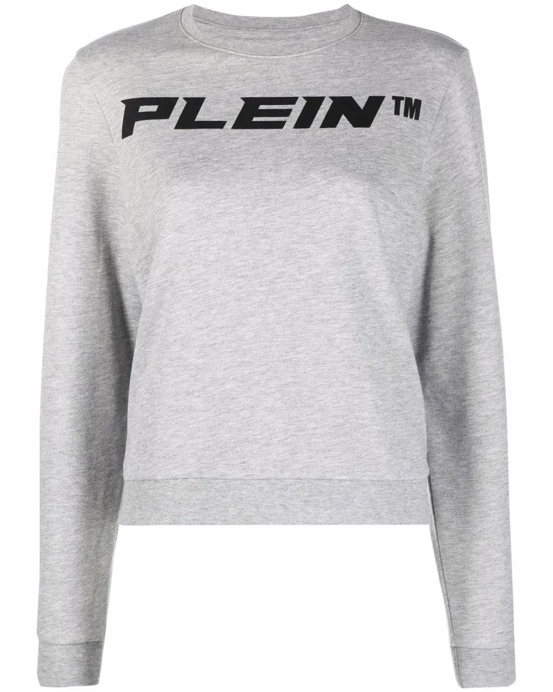 Philipp Plein Meliertes Sweatshirt mit Logo-Print - Grau Grau