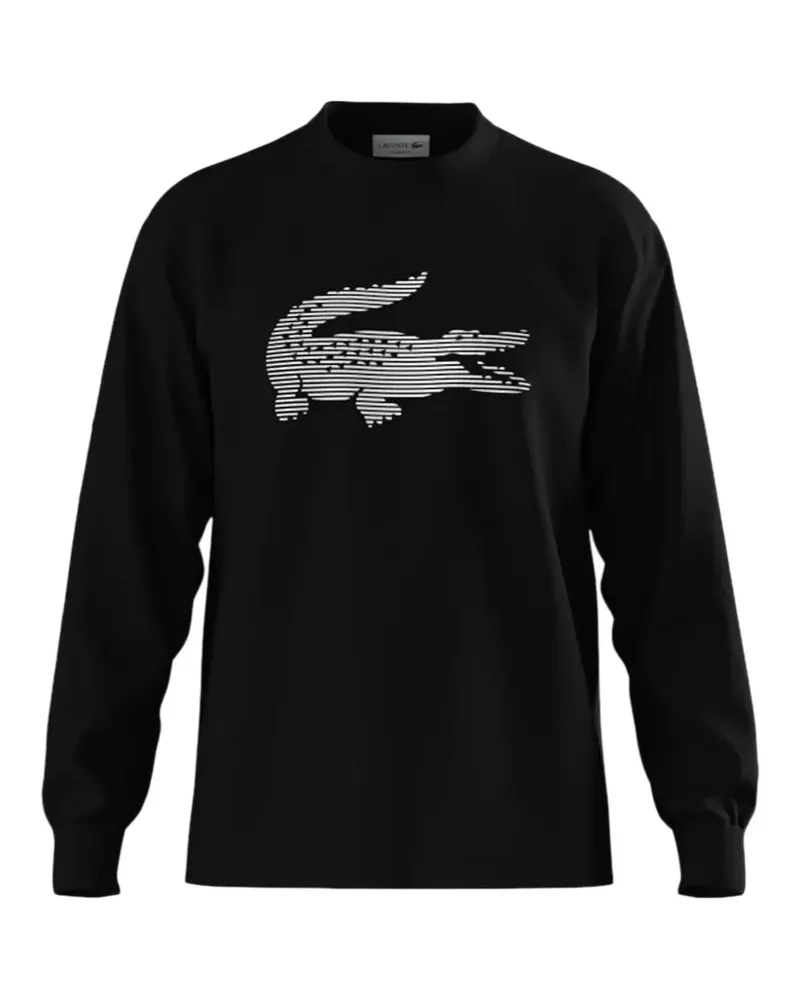 Lacoste Sweatshirt mit Logo-Print - Schwarz Schwarz