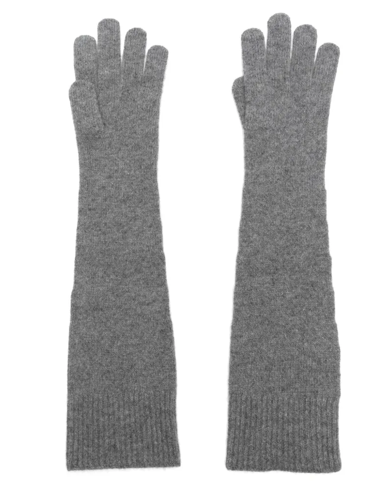 Totême Gerippte Handschuhe - Grau Grau