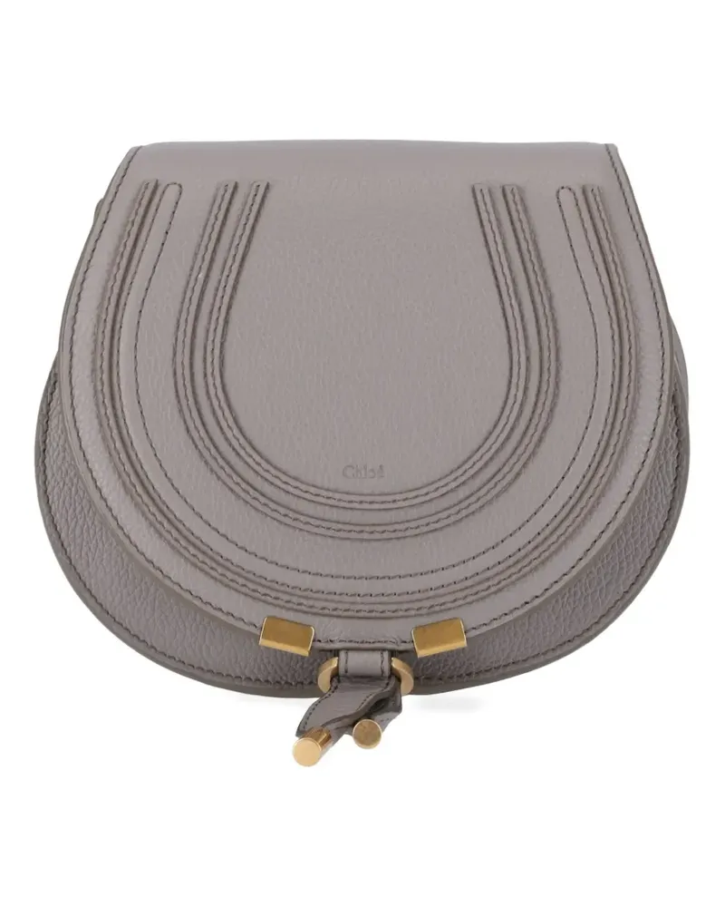 Chloé Kleine Marcie Schultertasche mit Klappe - Grau Grau