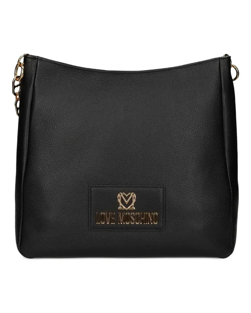 Moschino Schultertasche mit Kettenriemen - Schwarz Schwarz