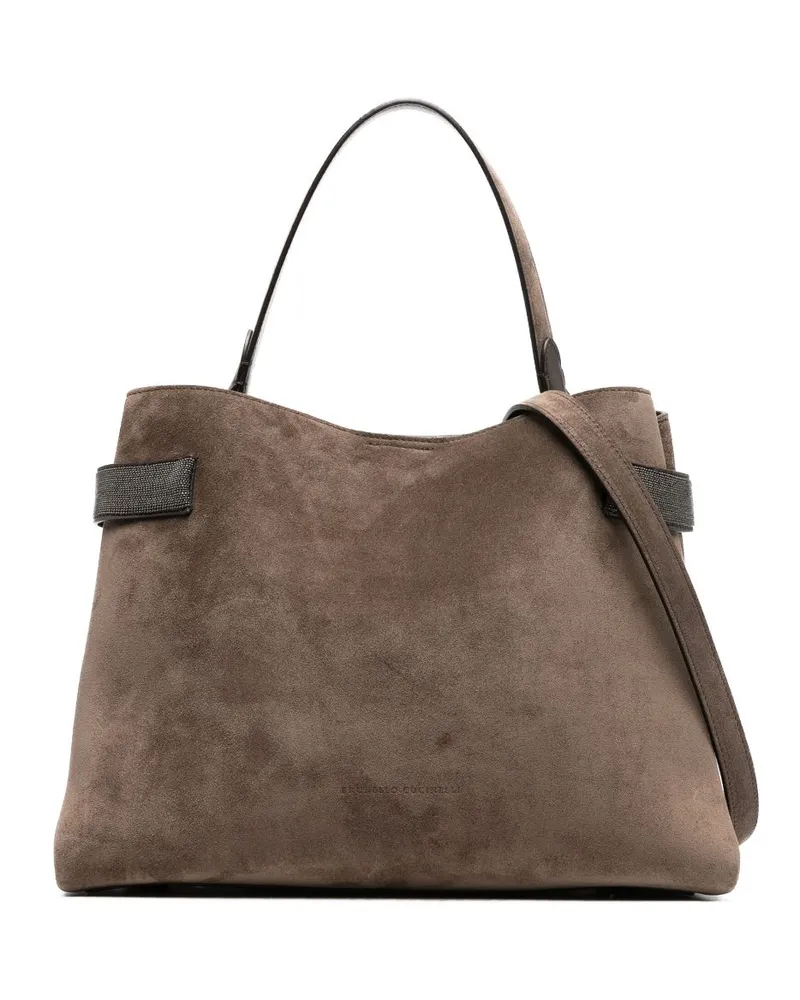 Brunello Cucinelli Handtasche aus Wildleder - Braun Braun