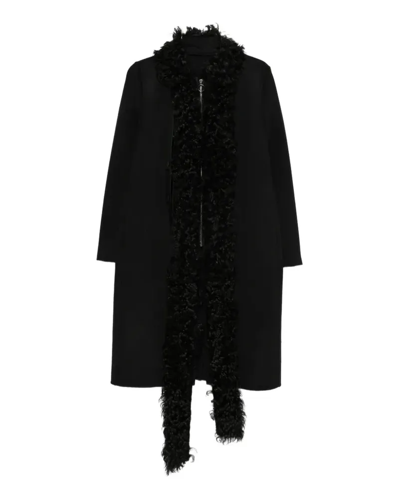 Fendi Mantel mit Shearling - Schwarz Schwarz