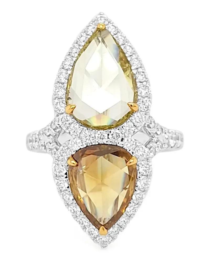 HYT Jewelry Cocktailring mit Diamanten - Silber Silber