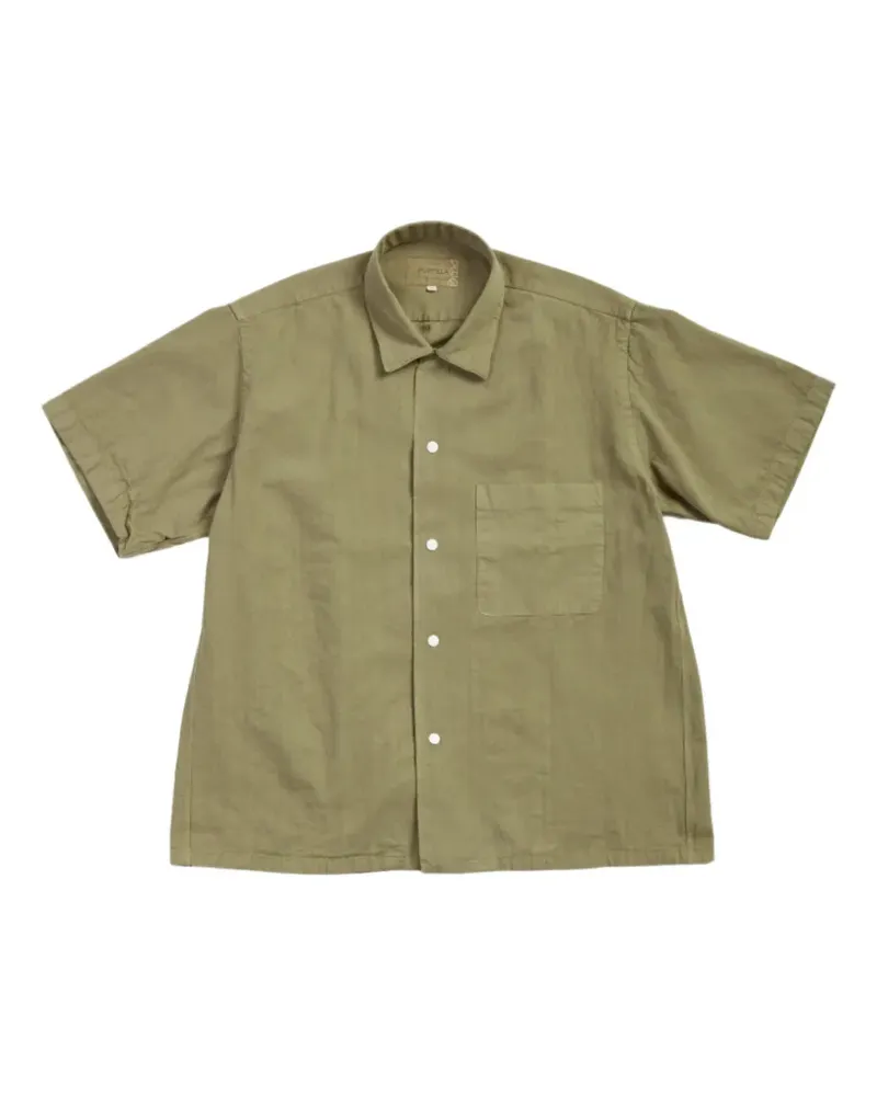 Fortela button-fastening chest-pocket shirt - Grün Grün