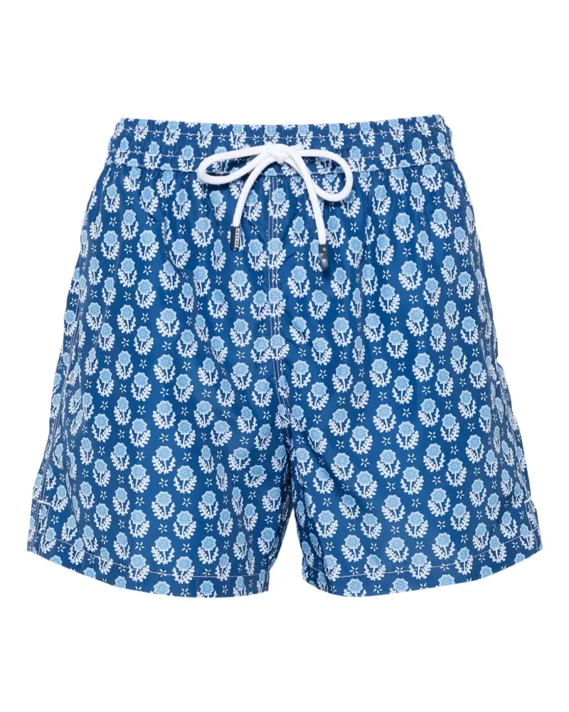 Fedeli Badeshorts mit Blumen-Print - Blau Blau