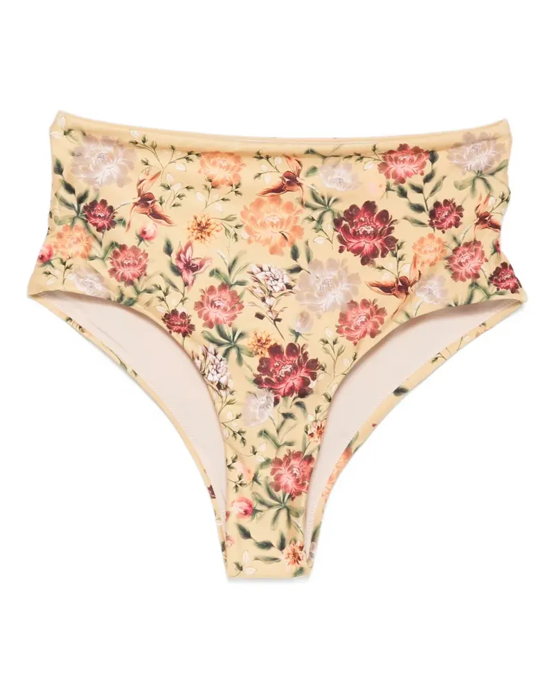 AGUA BENDITA Magenta Paramo Bikinihöschen mit hohem Bund - Gelb Gelb