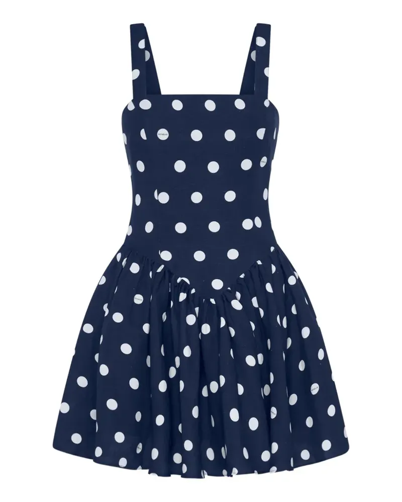 NICHOLAS Vittoria Kleid mit Polka Dots - Blau Blau