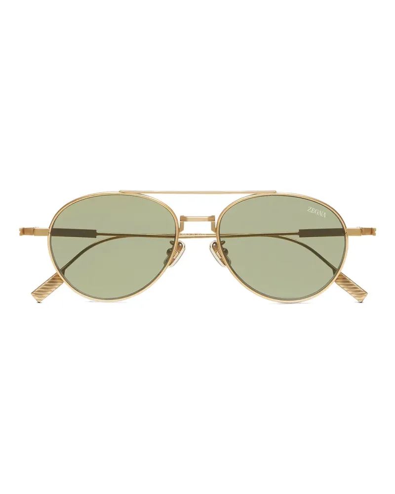 Ermenegildo Zegna Getönte Pilotenbrille - Gold Gold