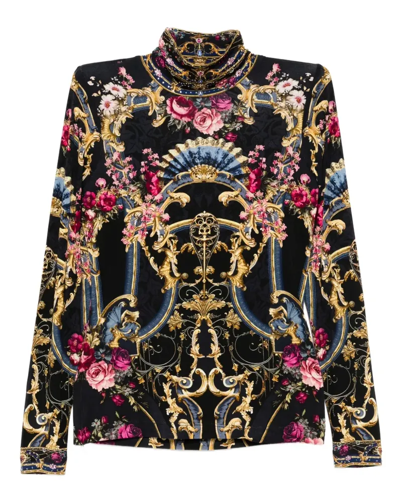 Camilla Oberteil mit grafischem Print - Schwarz Schwarz