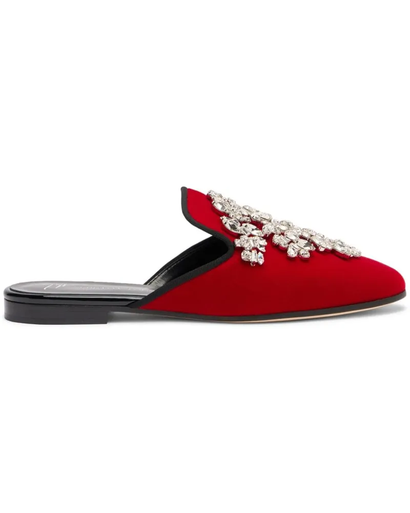 Giuseppe Zanotti Elsa Samt-Mules - Rot Rot