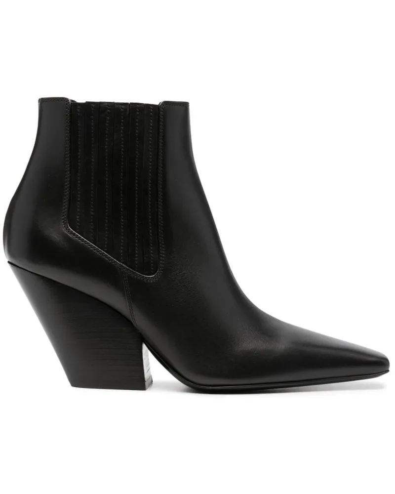 Casadei Stiefeletten mit eckiger Kappe 90mm - Schwarz Schwarz