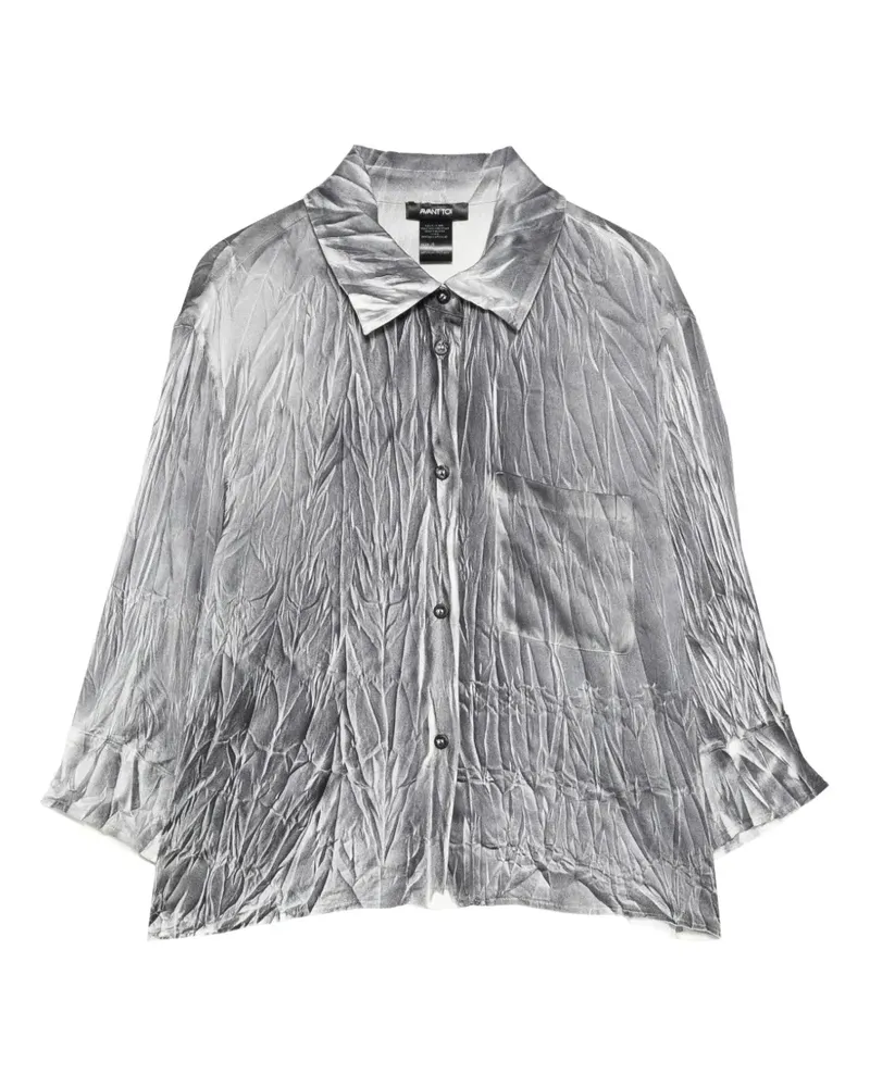 Avant Toi crinkled-effect shirt - Grau Grau