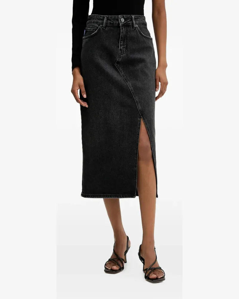 HUGO BOSS Goja belt-loop midi skirt - Schwarz Schwarz