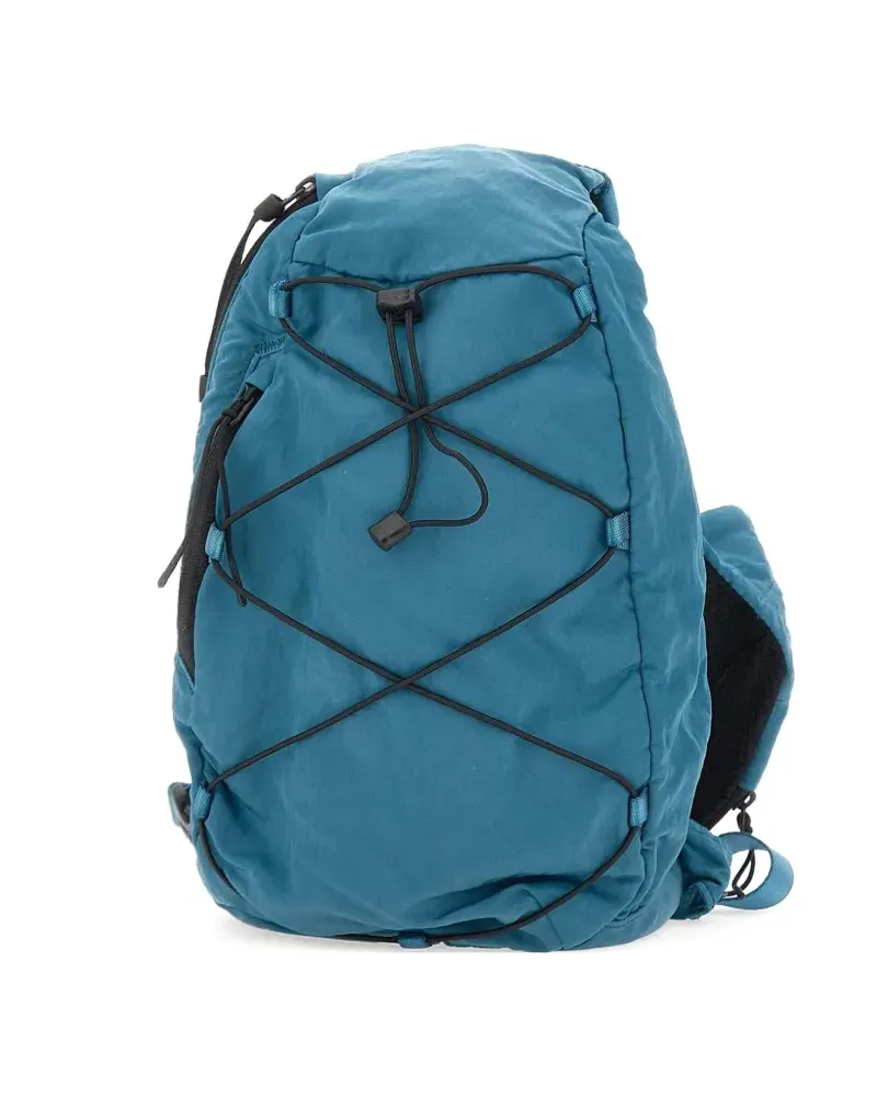 C.P. Company Kordelzug-Rucksack mit Lens-Detail - Blau Blau