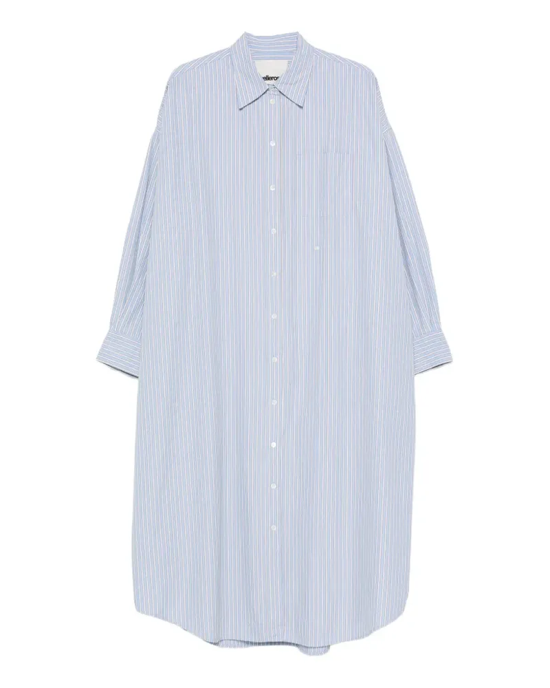 Bellerose Gestreiftes Midikleid mit Brusttasche - Blau Blau