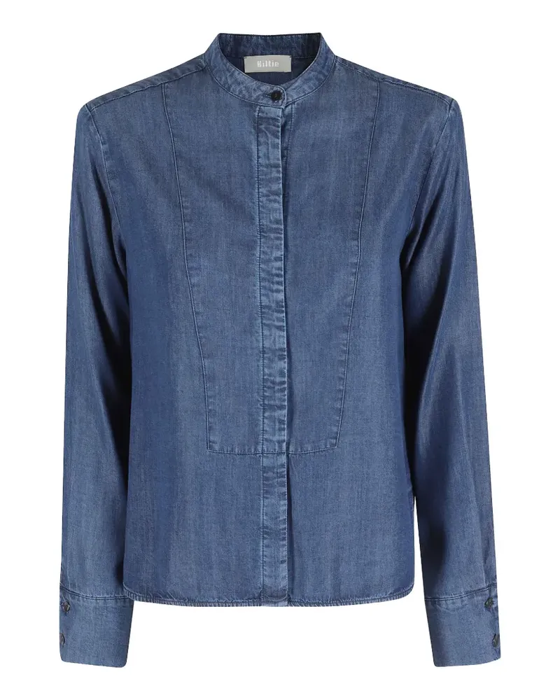 KILTIE band-collar denim shirt - Blau Blau