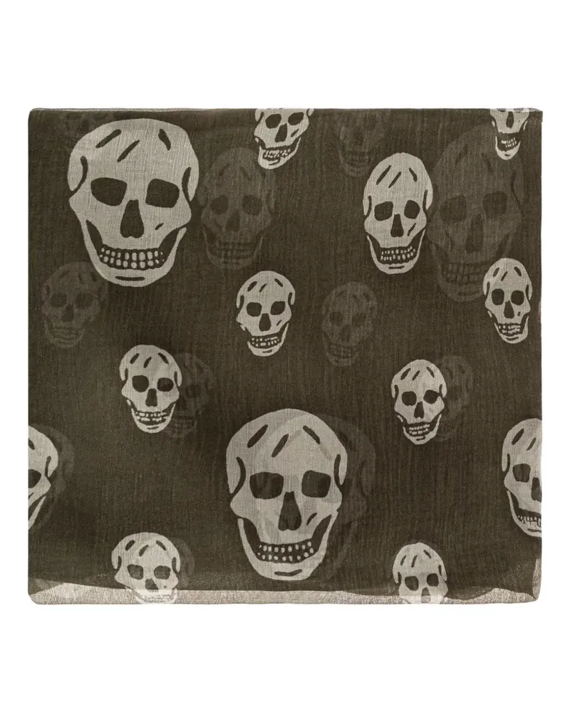 Alexander McQueen Skull motif scarf - Grün Grün