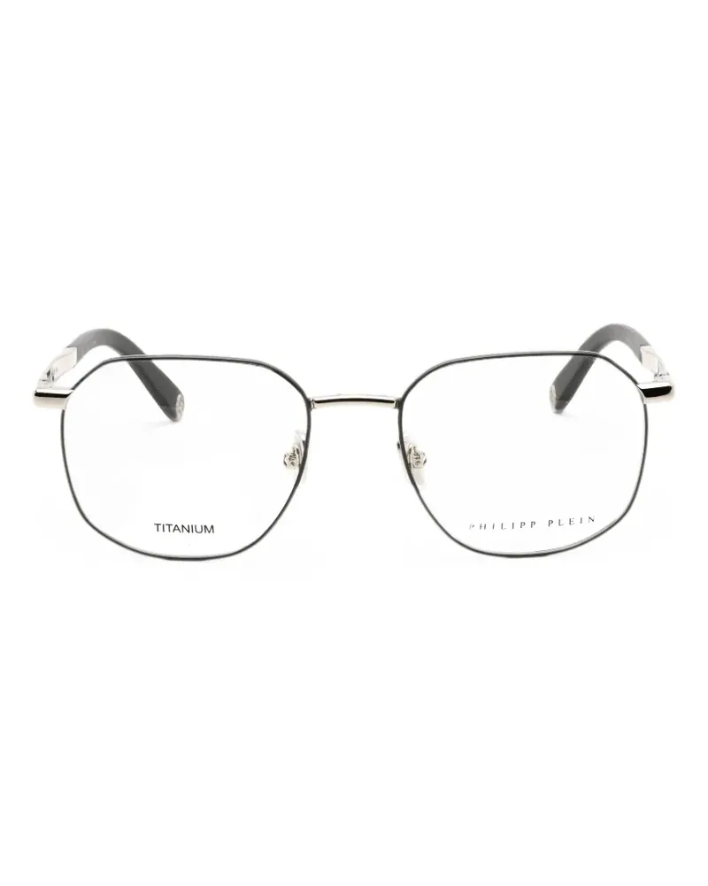 Philipp Plein Brille mit geometrischem Gestell - Schwarz Schwarz