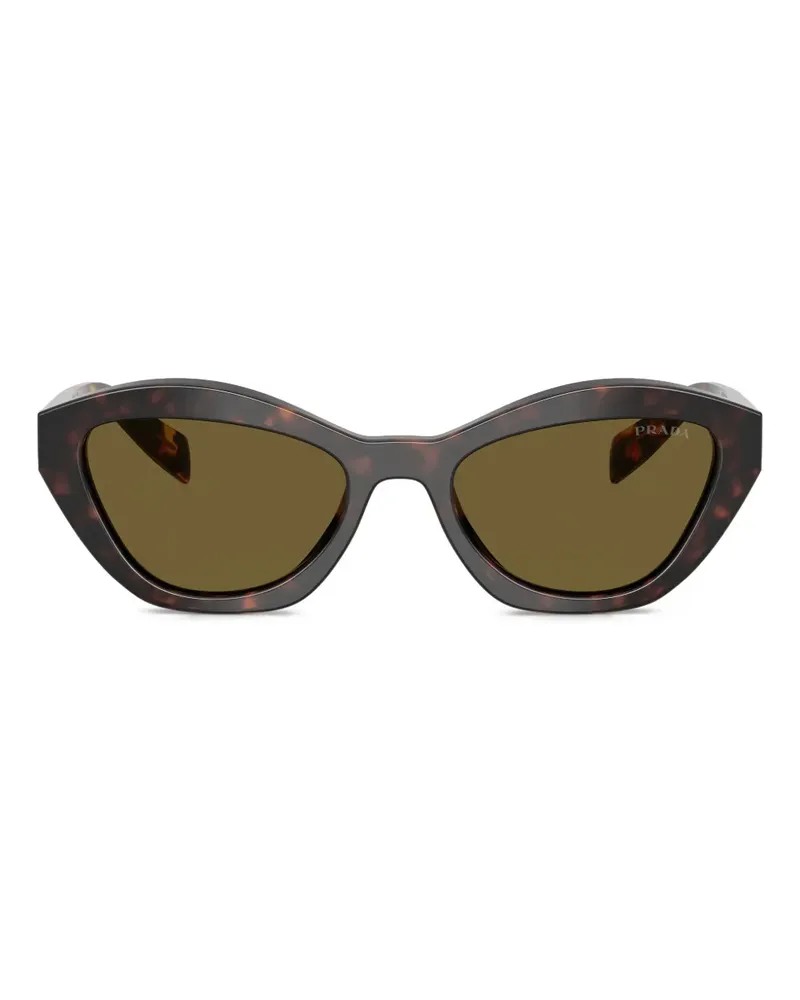 Prada Cat-Eye-Sonnenbrille mit Logo - Braun Braun