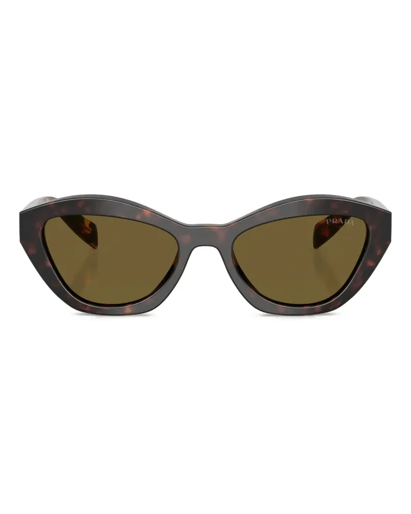 Prada Cat-Eye-Sonnenbrille mit Logo - Braun Braun