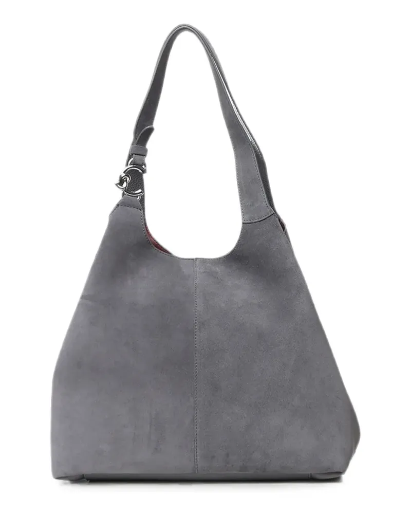 Coccinelle large C-Easy suede-leather tote bag - Grau Grau