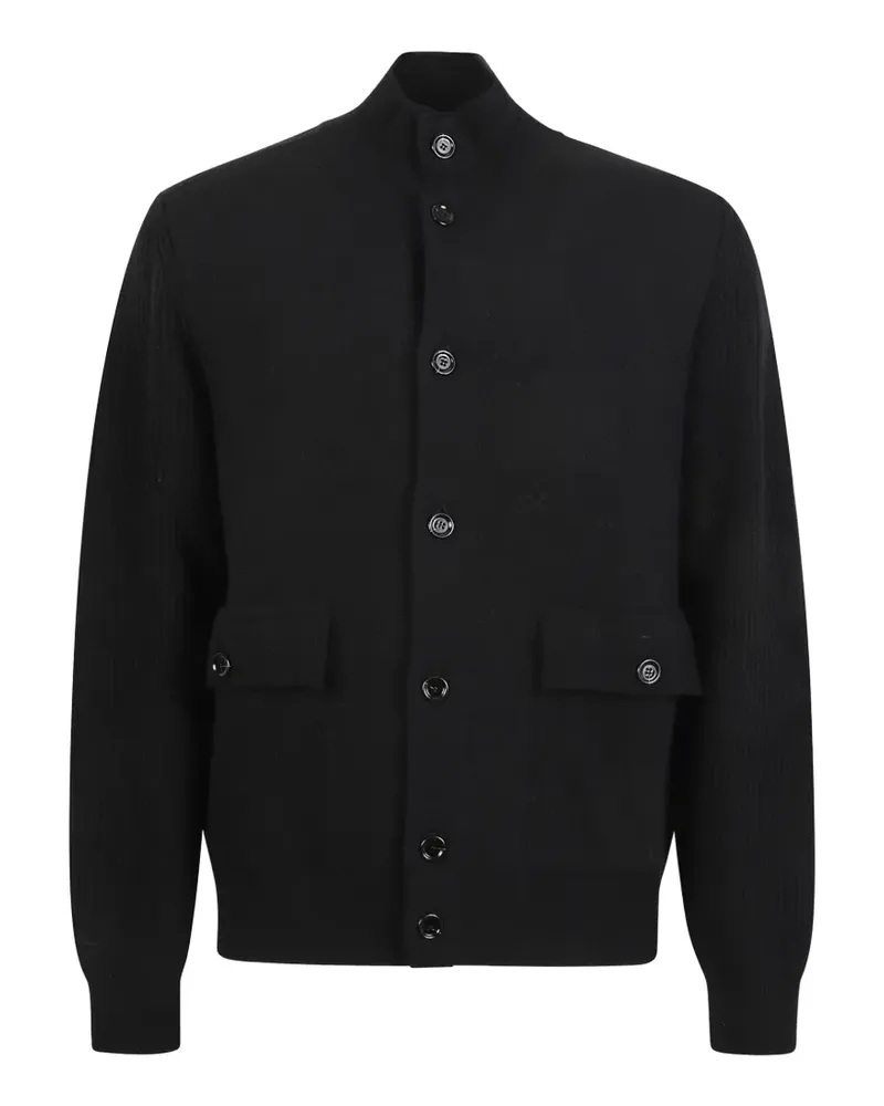 LARDINI ribbed-knit jacket - Schwarz Schwarz
