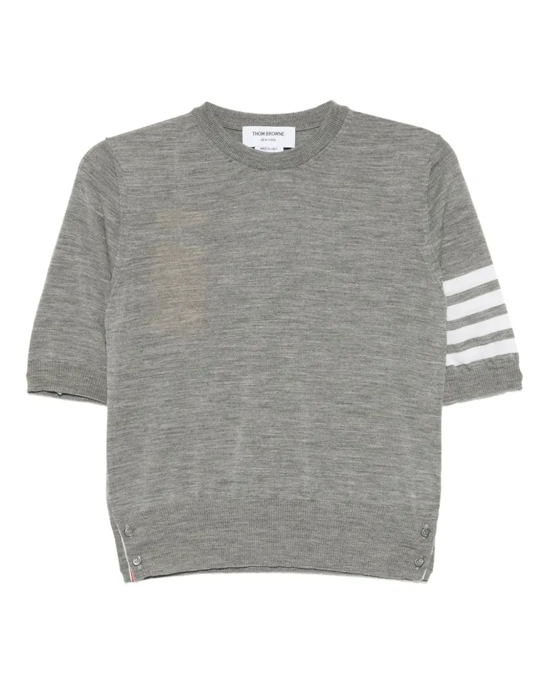 Thom Browne Gestricktes T-Shirt - Grau Grau