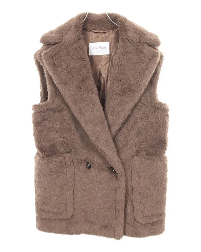 Max Mara 2010s Teddy Bear Weste - Braun Braun