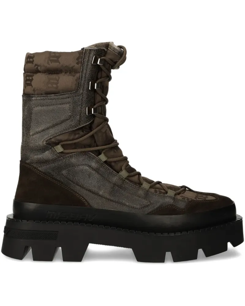MISBHV logo-print lace-up boots - Braun Braun
