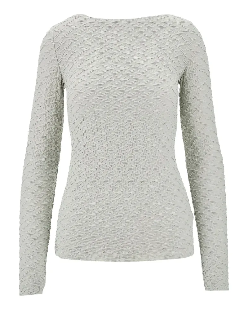 Emporio Armani Texturiertes T-Shirt - Grau Grau