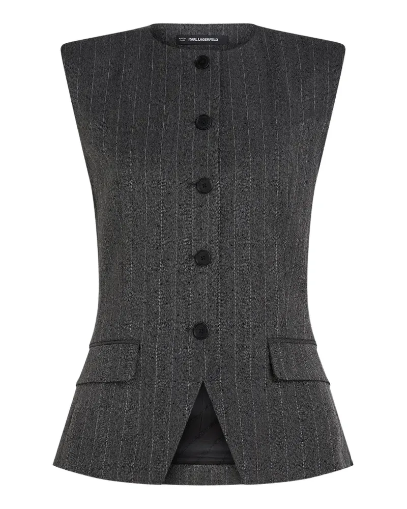 Karl Lagerfeld Weste mit Nadelstreifen - Grau Grau