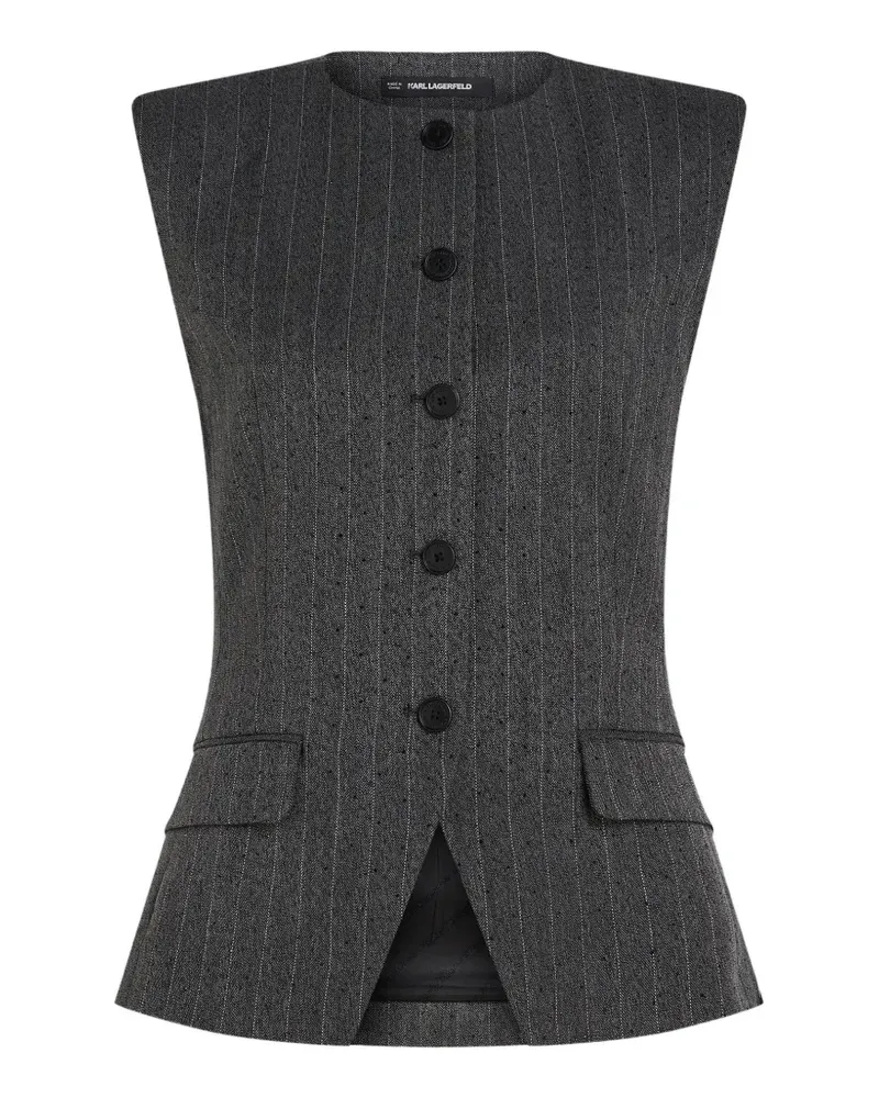Karl Lagerfeld Weste mit Nadelstreifen - Grau Grau