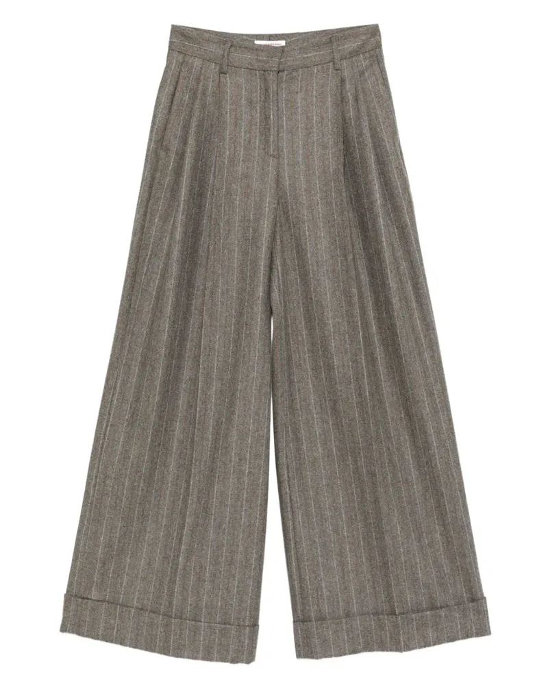 Alberto Biani Weite Hose mit Nadelstreifen - Braun Braun