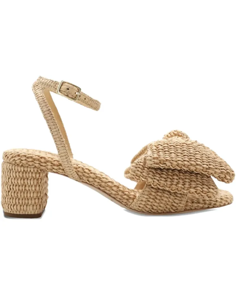 Loeffler Randall Gewebte Carm Sandalen mit Schleifendetail 50mm - Nude Nude