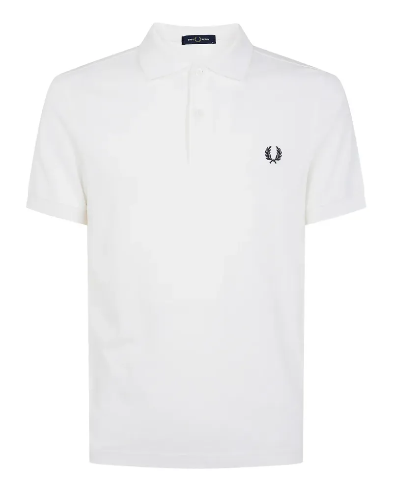 Fred Perry logo-embroidered polo shirt - Weiß Weiß