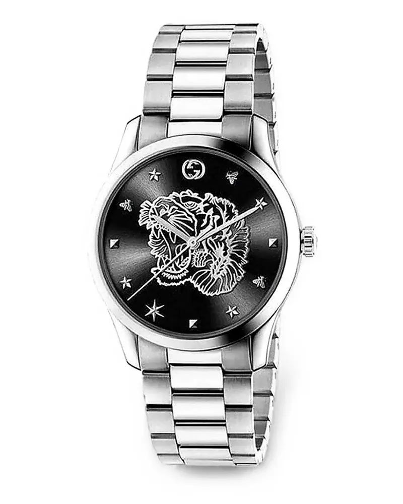 Gucci G-Timeless tiger-motif mm watch - Schwarz Schwarz