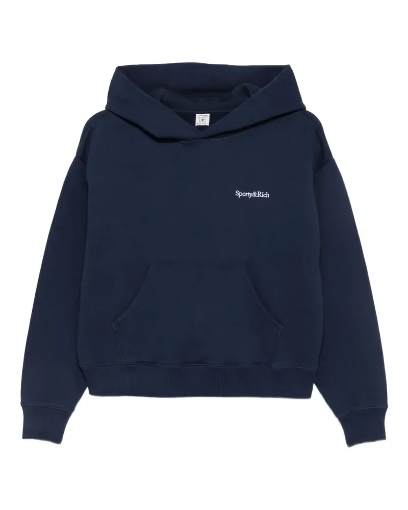 SPORTY & RICH Hoodie mit Kängurutasche - Blau Blau