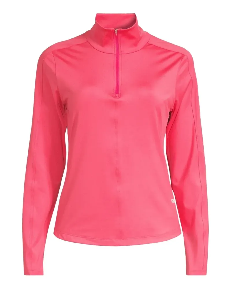 Casall Serene half-zip long-sleve top - Rosa Rosa