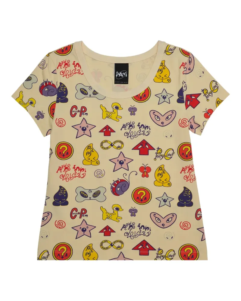 Perks and Mini Coco T-Shirt mit Print - Nude Nude