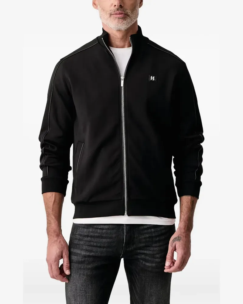 Karl Lagerfeld logo-plaque zip-up sweater - Schwarz Schwarz