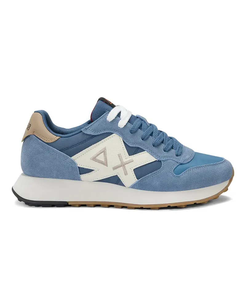 Sun68 logo patch sneakers - Blau Blau