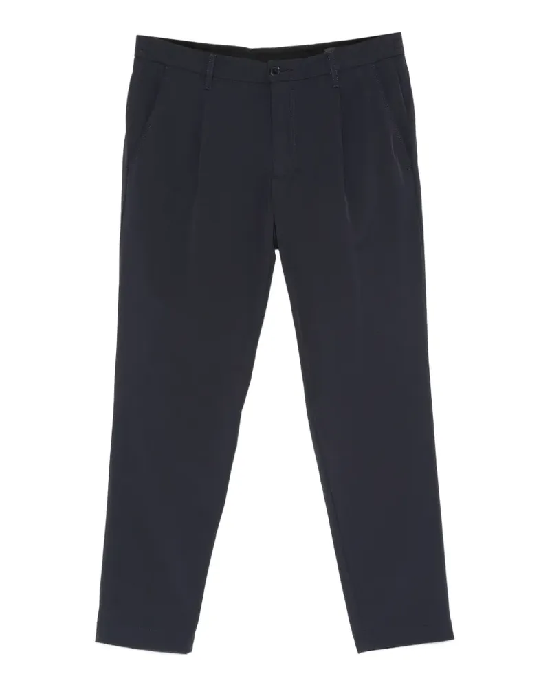 Karl Lagerfeld logo-plaque tapered trousers - Blau Blau