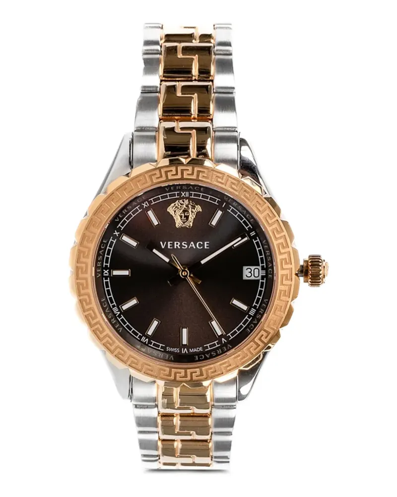 Versace Greca Logo Armbanduhr 35mm - Braun Braun