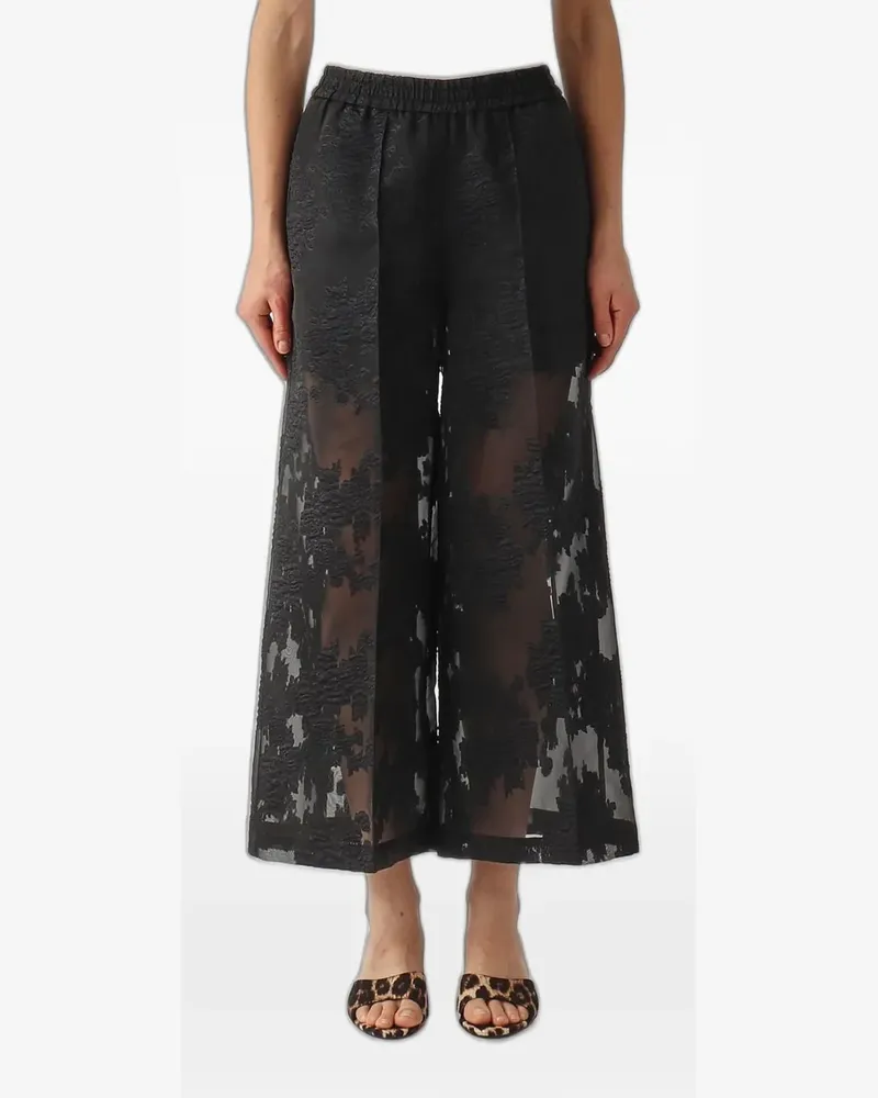 MEIMEIJ cropped trousers - Schwarz Schwarz